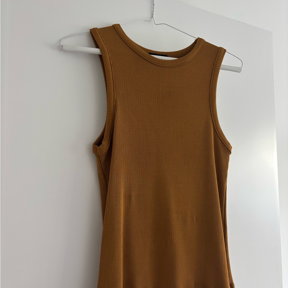 Goldsign Ribbed Brown Tank Top